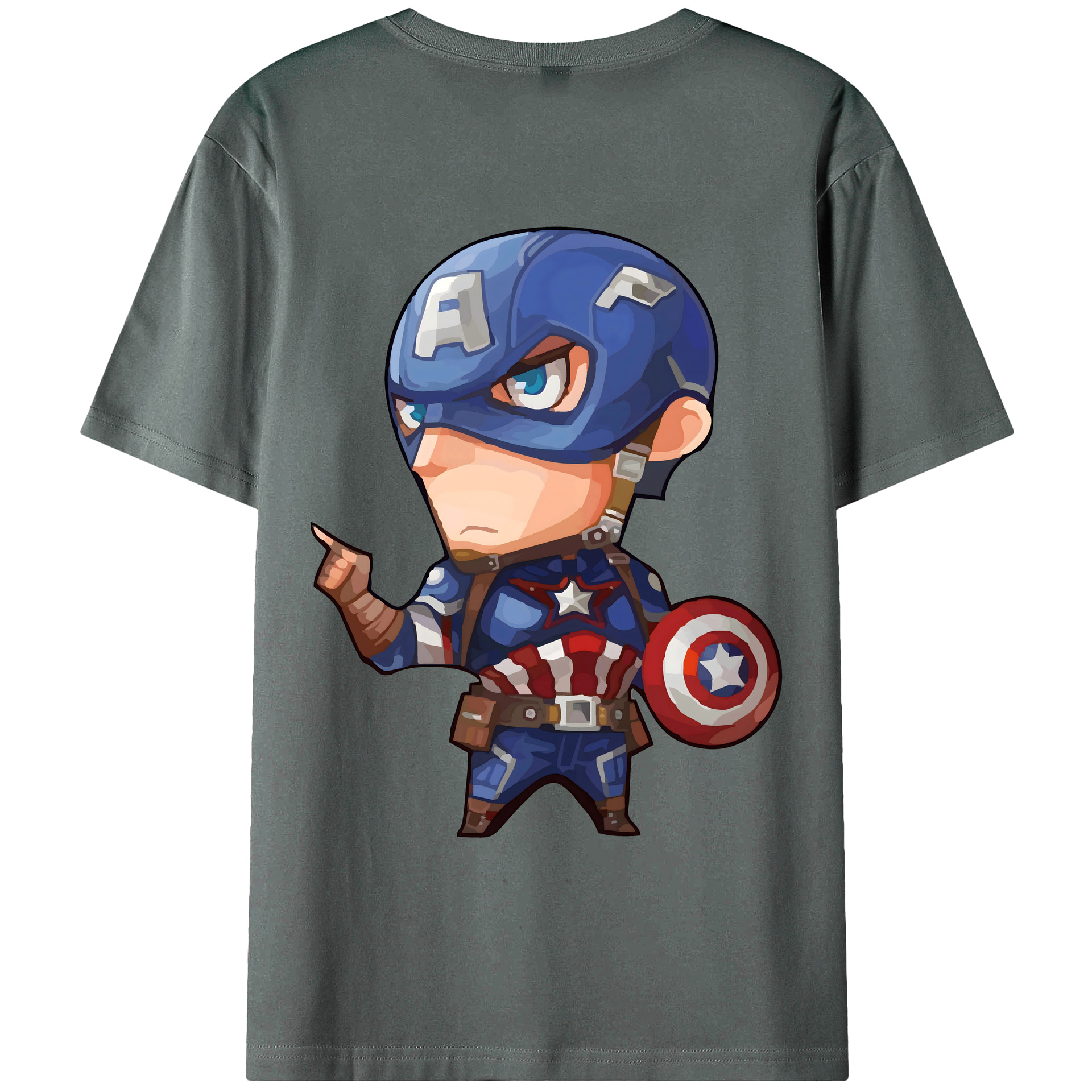 （画像用） アベンジャーズ The Avengers 綿100％ メンズ半袖Tシャツ（バックプリント） 通気性